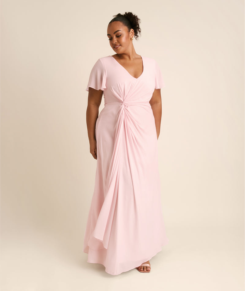 white christmas dresses Pink Chiffon Bridesmaid Dress,prom Dresses cg9722 – classygown main image 0
