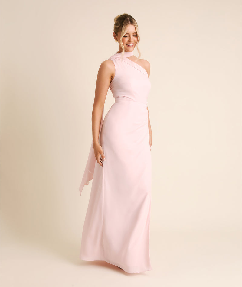 Six Stories Women's One Shoulder Chiffon Bridesmaid Dress