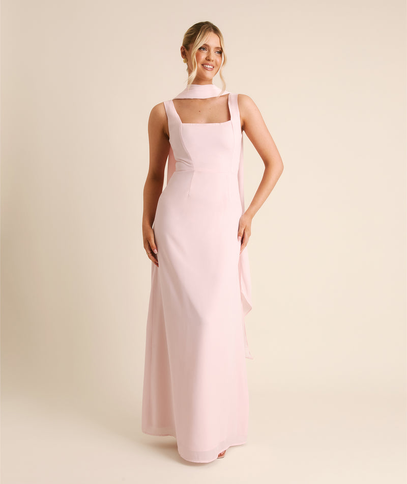 white christmas dresses Six Stories Pink Square Neck Crepe Bridesmaid Dress with Neck Scarf US 10 Womens white christmas dresses Six Stories Pink Square Neck Crepe Bridesmaid Dress with Neck Scarf US 10 Womens