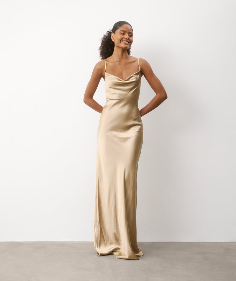 Cami Cowl Satin Bridesmaid Dress
