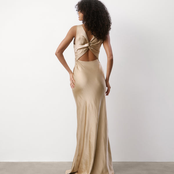 backless bridesmaid dresses Caitlin Sexy V-neck with Side Slit Cathnina discover champagne bridesmaid dresses that can do it all. Halter Neck Backless Simple Long