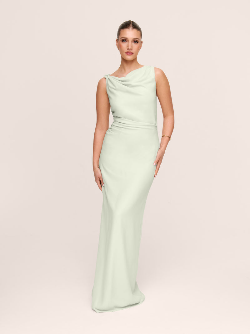 Six Stories Women's Twist Asym Chiffon Bridesmaid Dress