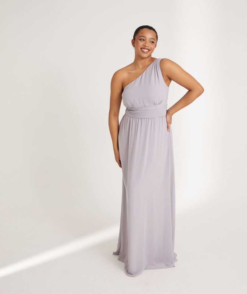One Shoulder Chiffon Bridesmaid Dress