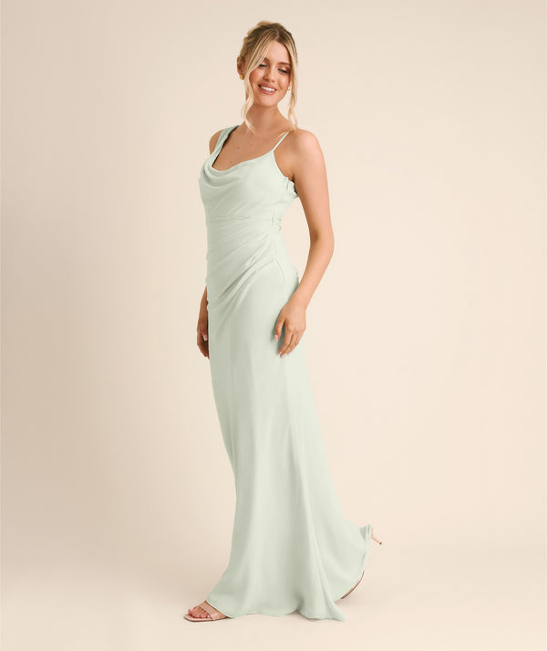 Six Stories Women's Twist Asym Chiffon Bridesmaid Dress
