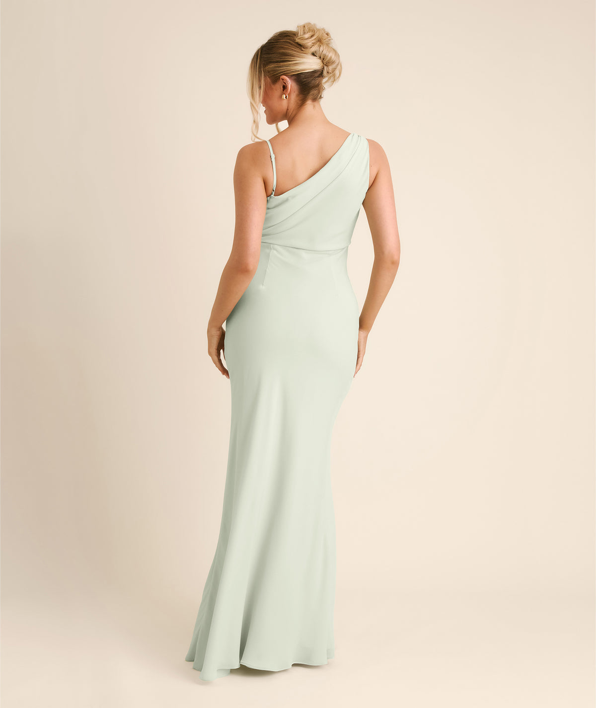 Six Stories Women's One Shoulder Chiffon Bridesmaid Dress - Mint Green Six Stories Women's One Shoulder Chiffon Bridesmaid Dress - Mint Green