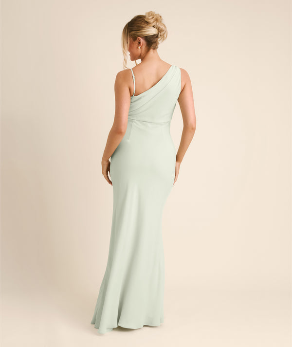 navy blue dress for baby girl Six Stories Women's Twist Asym Chiffon Bridesmaid Dress