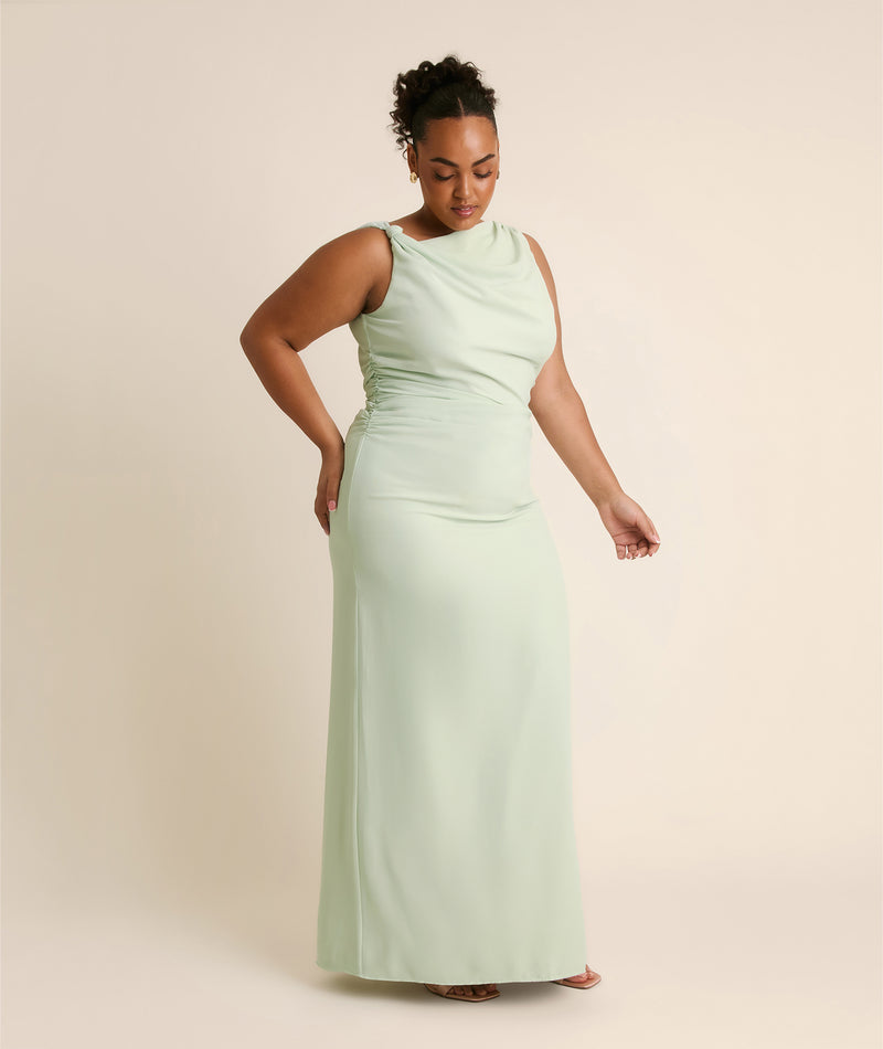 Six Stories Women's Twist Asym Chiffon Bridesmaid Dress