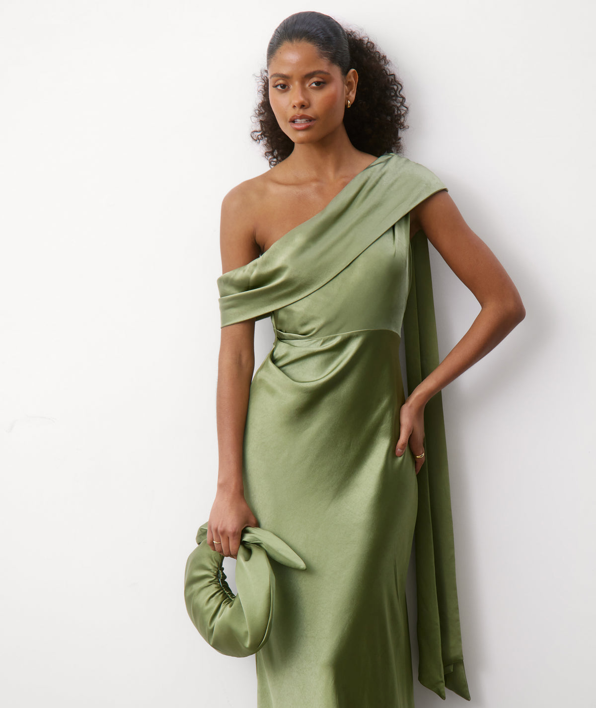 bridesmaid dresses sage green dress Simple Sage Green V Neck Long Chiffon Bridesmaid Dress -