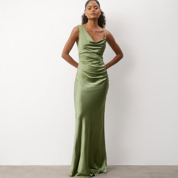 moss green cocktail dress Long Sleeve Dress| Soft Moss Green Mini Dress - Green