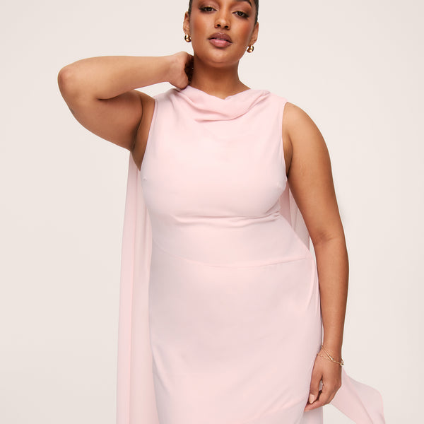 blush pink cowl neck dress Certainly Ours Cowl Neck Dress (Blush Pink)