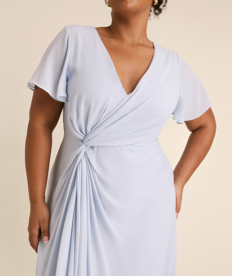 Six Stories Women's Knot Front Chiffon Bridesmaid Dress
