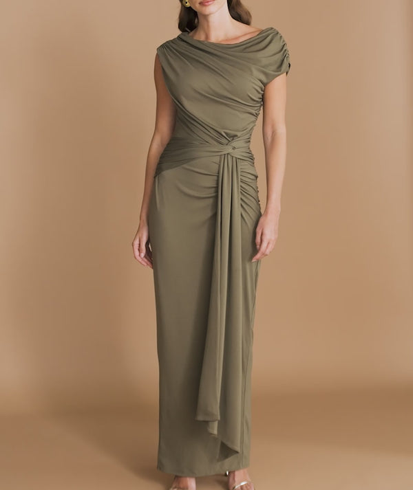 Knot Detail Maxi Dress - Green