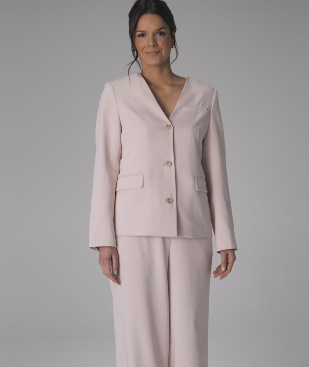 Tailored Wide Leg Trouser - Pink