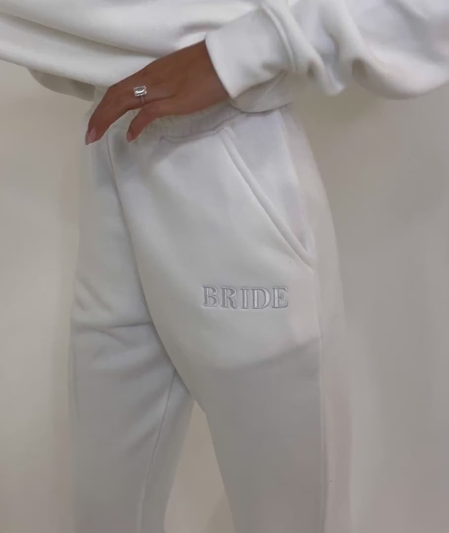 Bride Statement Sweatpants - White