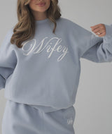 Wifey Graphic Sweatpants - Blue