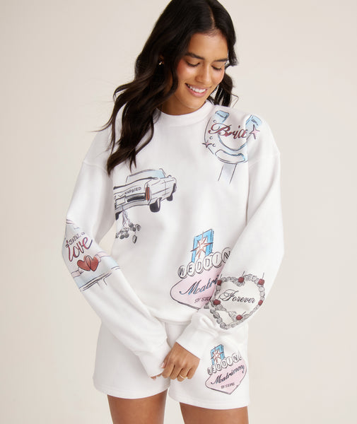 Las Vegas Destination Sweatshirt - White M