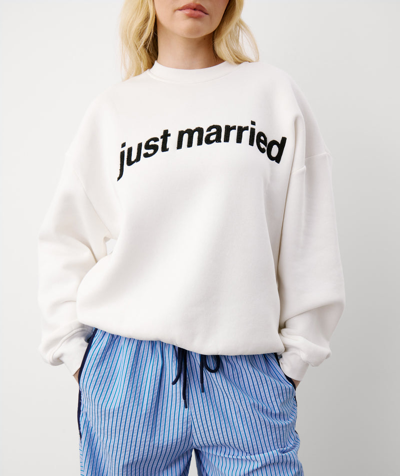 Just Married Sweatshirt - Off White