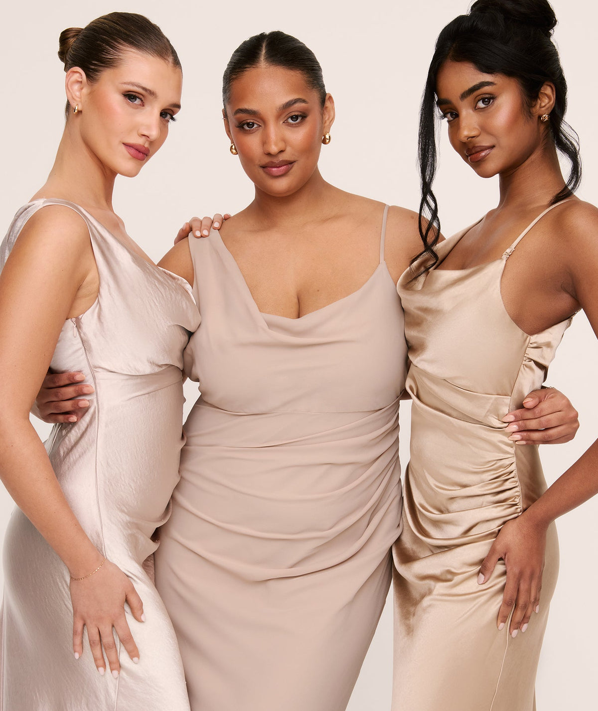 Knot Detail Chiffon Bridesmaid Dress - Taupe Six Stories Knot Detail Chiffon Bridesmaid Dress - Taupe Six Stories