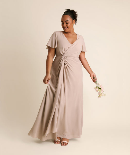 Six Stories Women's Knot Front Chiffon Bridesmaid Dress