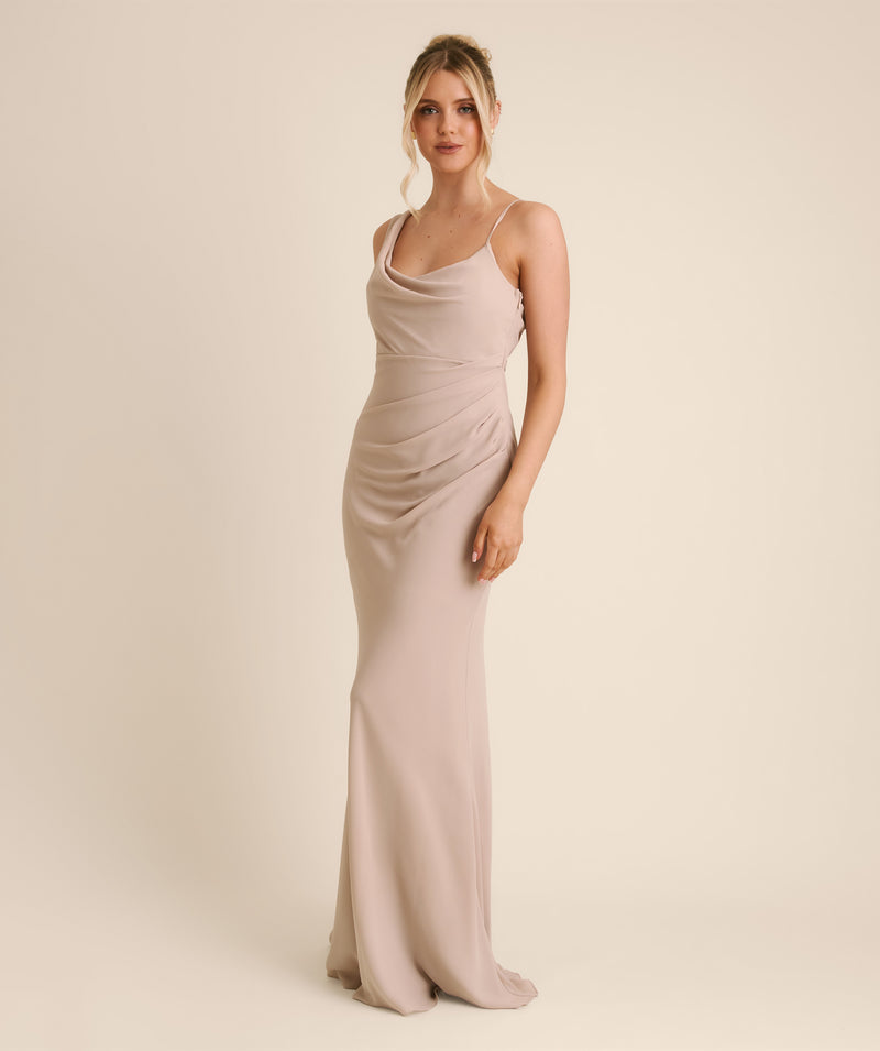navy blue dress for baby girl A-line V-neck Asymmetrical Chiffon Mother of the Bride Dress #OP41018  $165.2