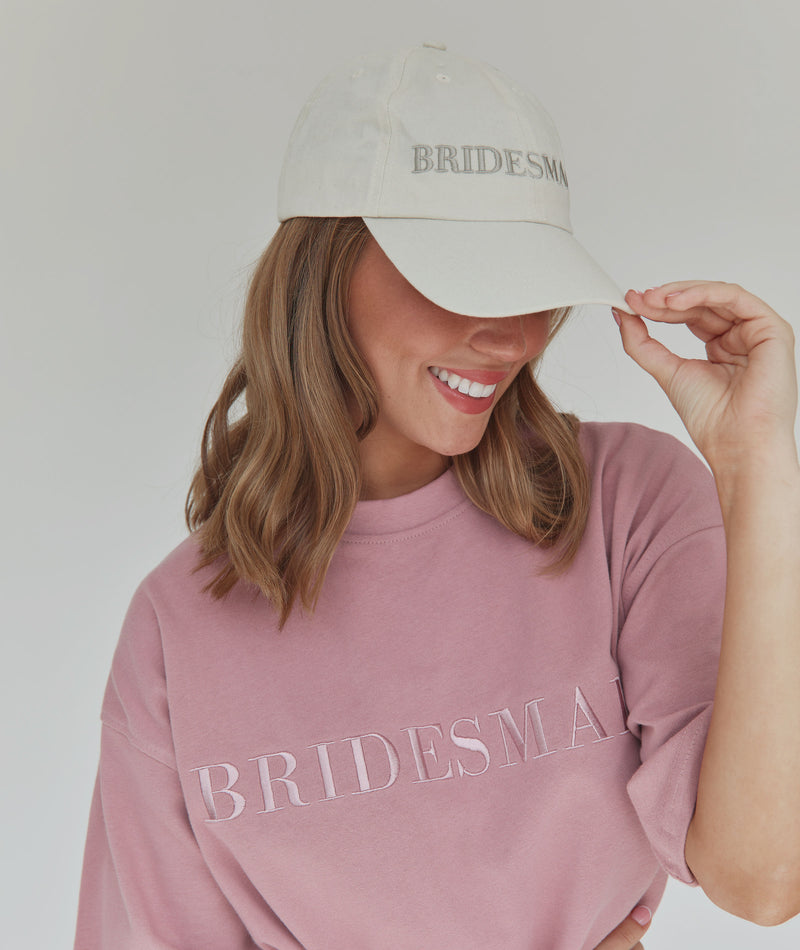 Bridesmaid Embroidered Baseball Cap - Champagne