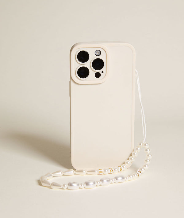 Personalised Mrs Pearl Phone Charm